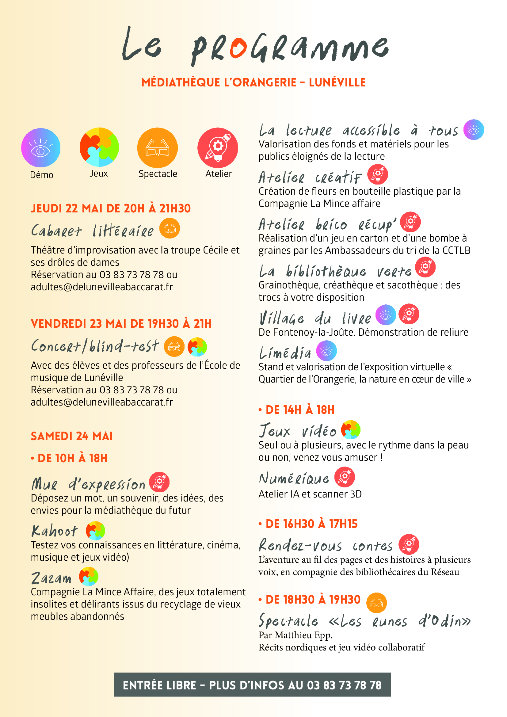 ORANGERIE 30 ANS FLYER VERSO